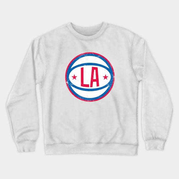 LAC Retro Ball - White Crewneck Sweatshirt by KFig21